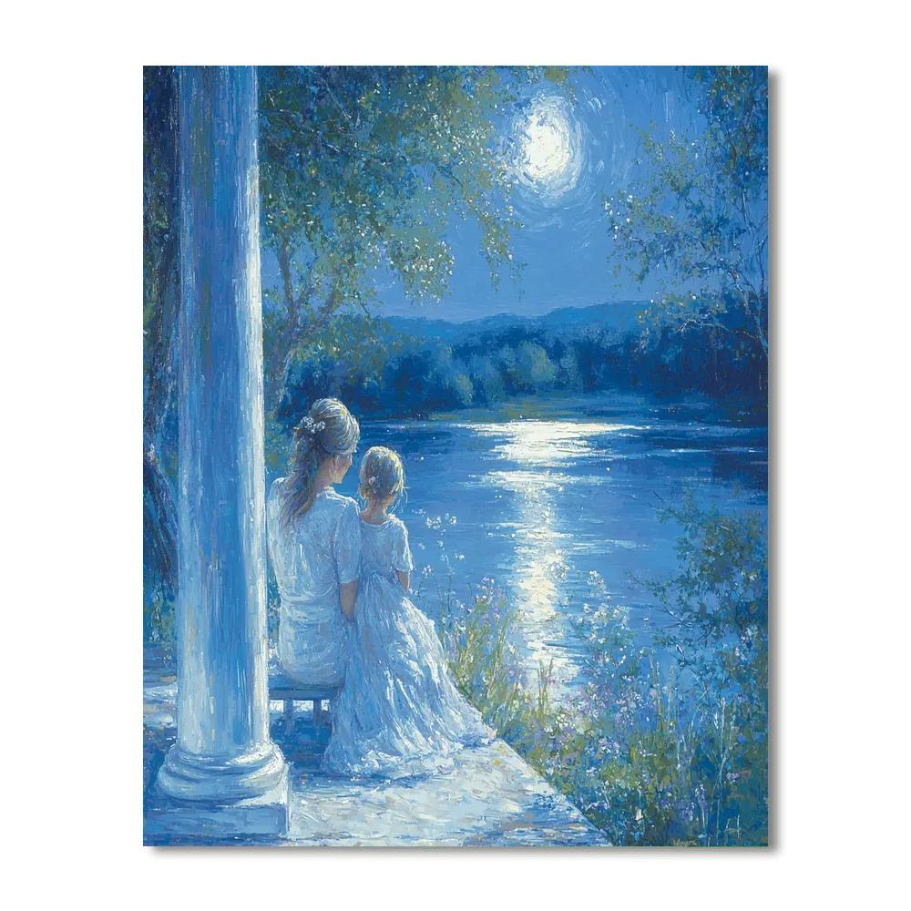 Hugs Under The Moonlight DIY Paint By Numbers