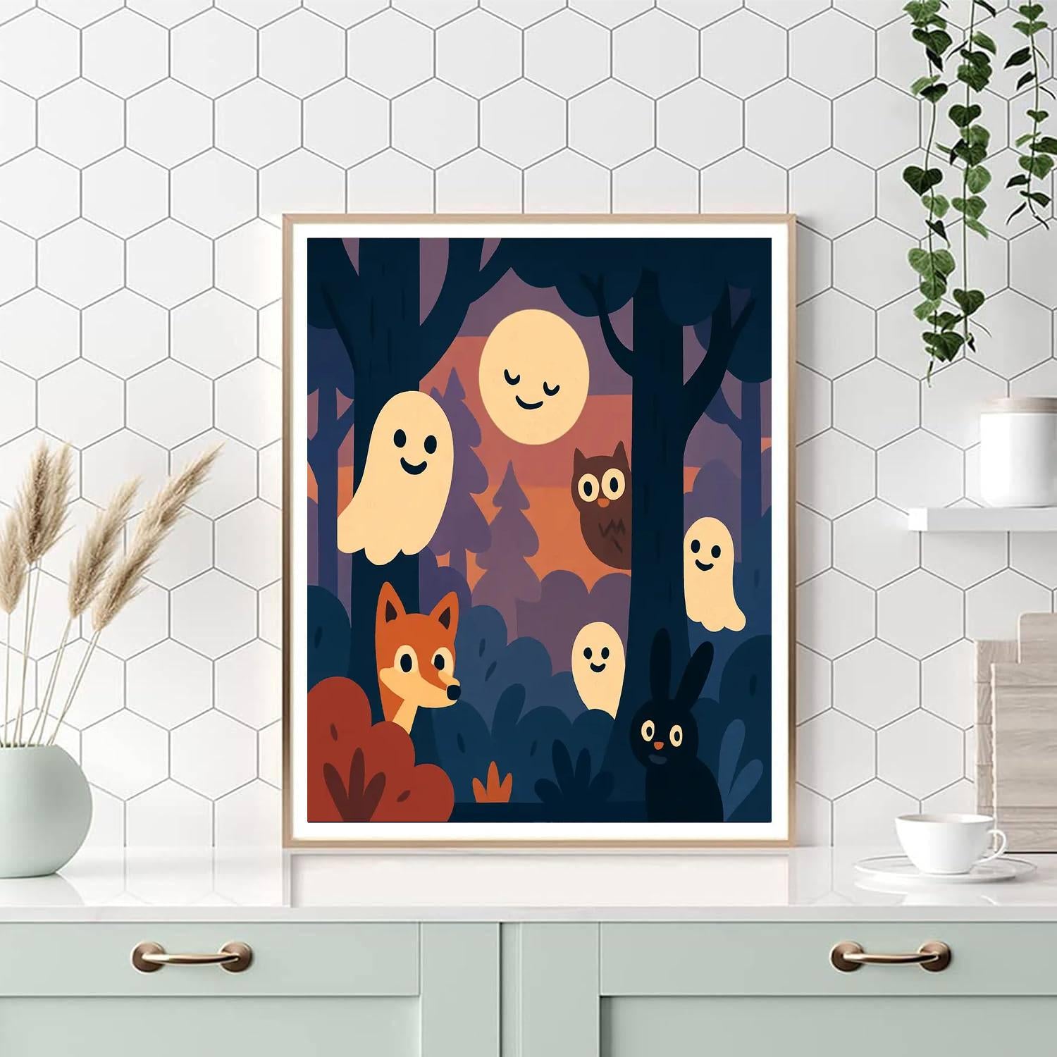 Spooky Forest Friends Paint By Number