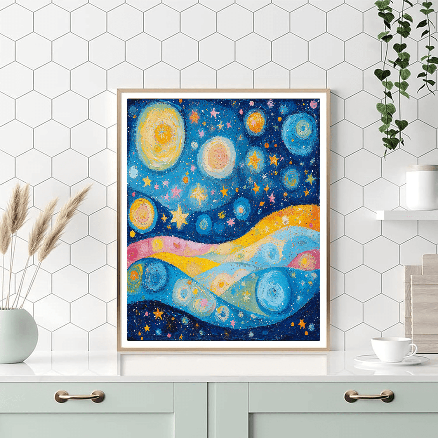 Paul Klee Inspired Cosmic Whirlwind  Paint By Numbers Art