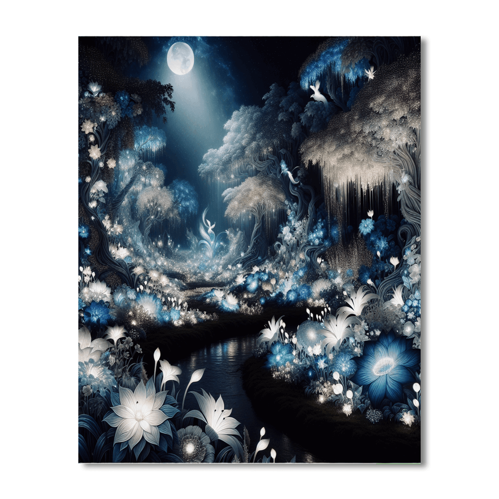 Mystic Night Garden Number Painting