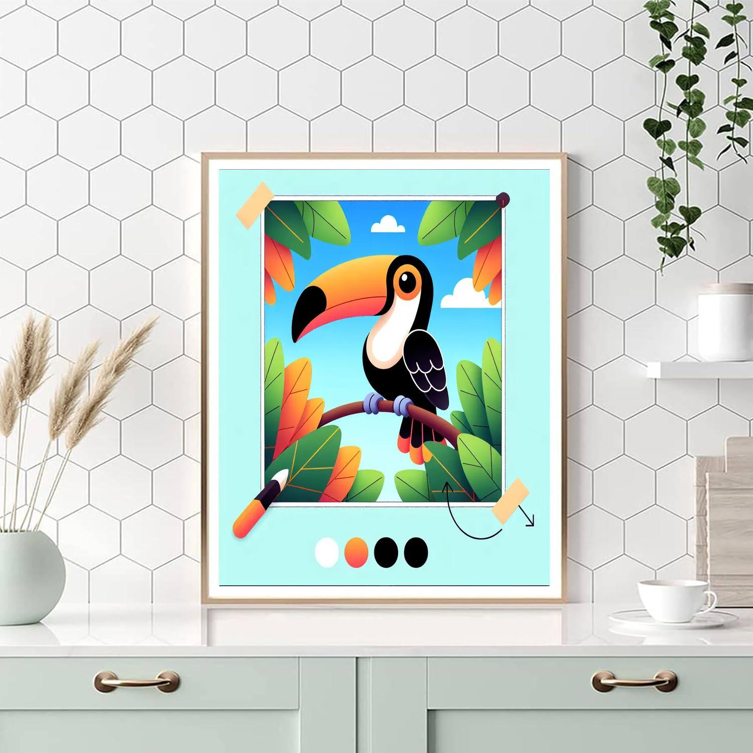Mysterious Jungle Toucan Paint By Number