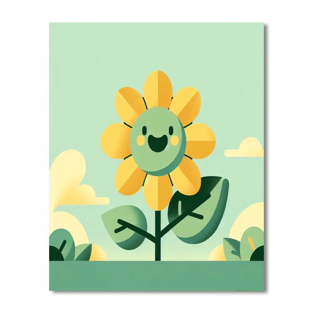 Sunny Sunflower Bloom Paint By Number