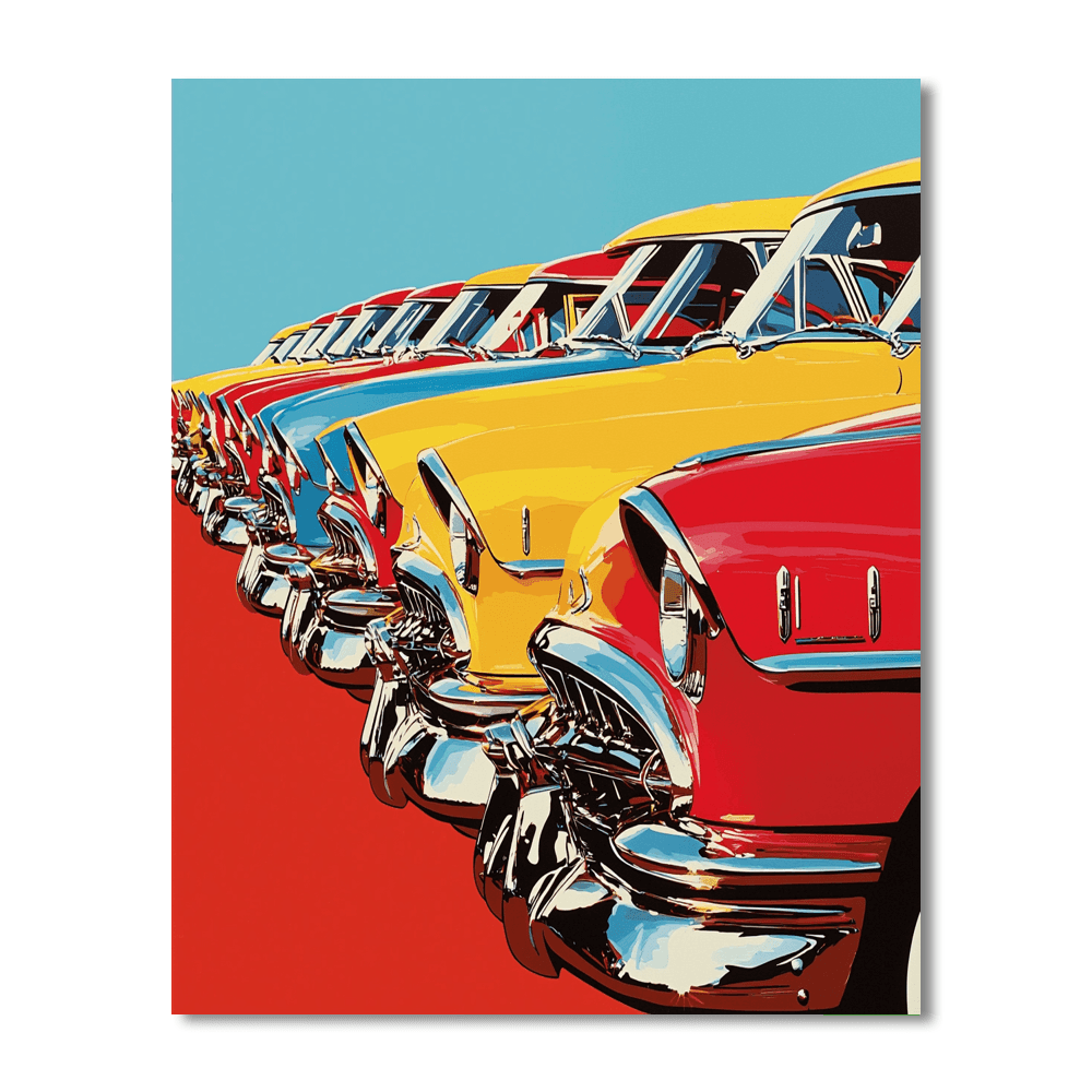 Andy Warhol Inspired Warhol's Vintage Motors  Painting By Numbers Kit