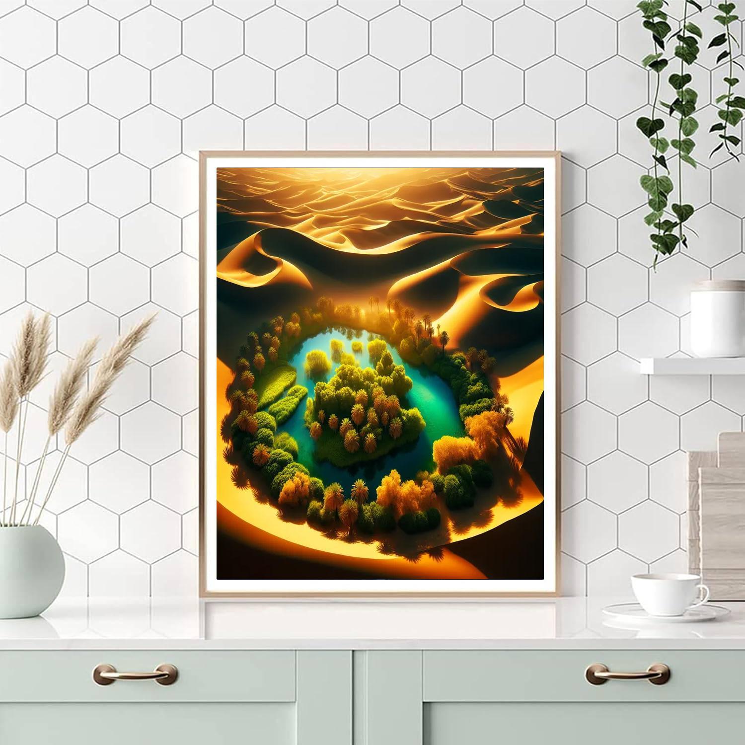 Desert Oasis Mirage Painting By Numbers Kit