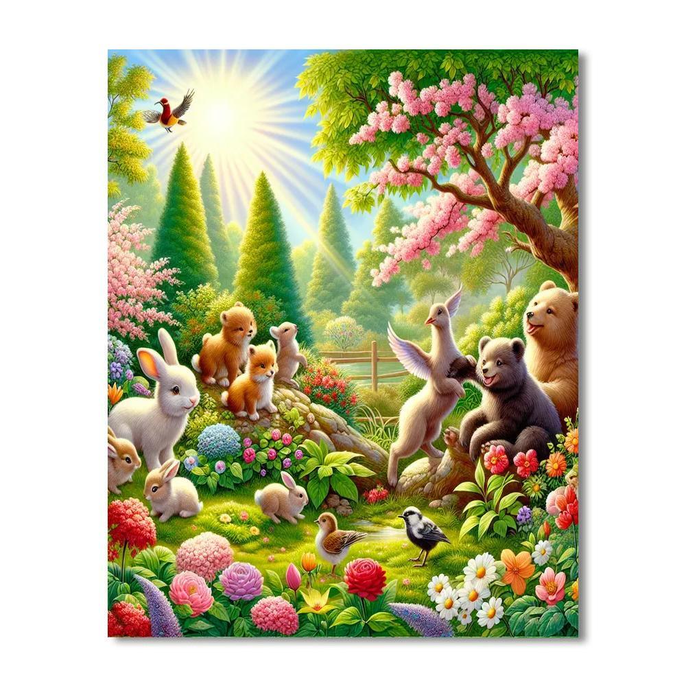 Colorful Animal Friends Numbered Painting Kits