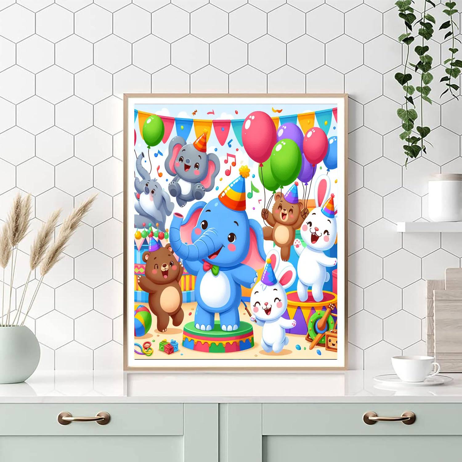 Festival Of Animal Friends Paint By Numbers Art