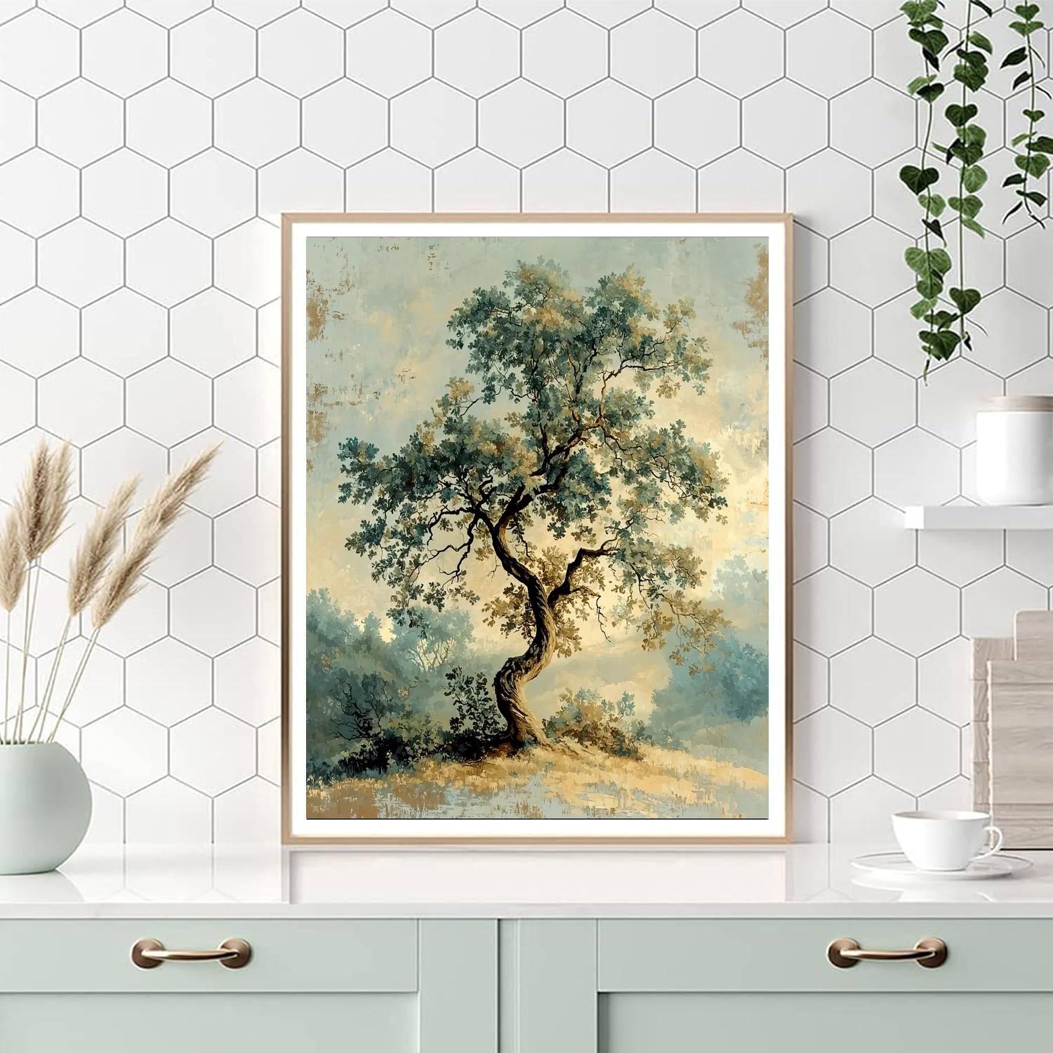 Leonardo Da Vinci Inspired Whispering Tree Serenade  Paint By Number