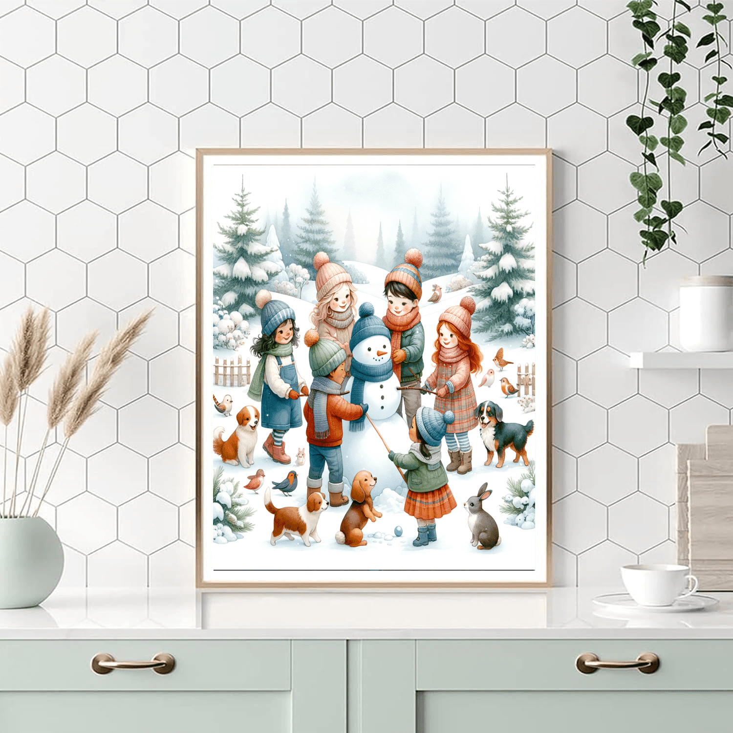 Joyful Snowy Day Paint By Numbers Kits