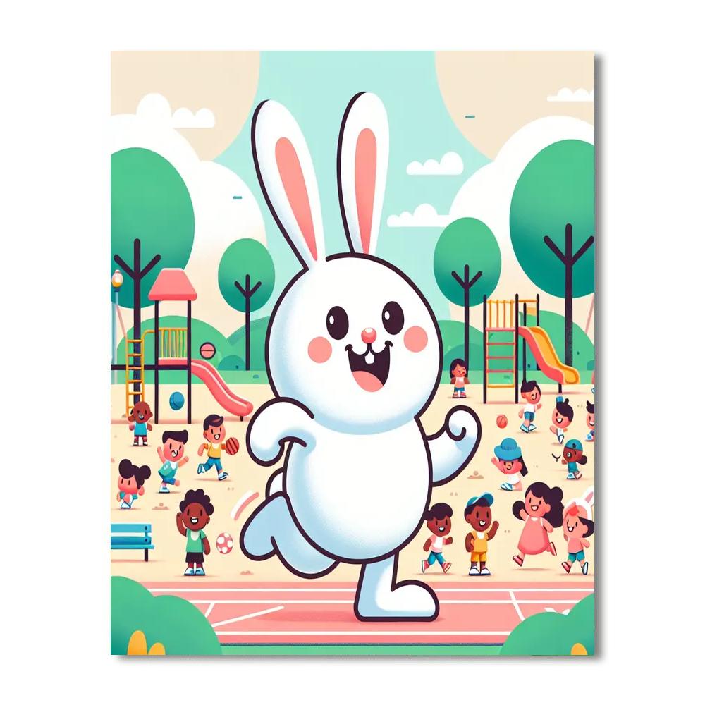 Sporty Bunny Painting Number Kit