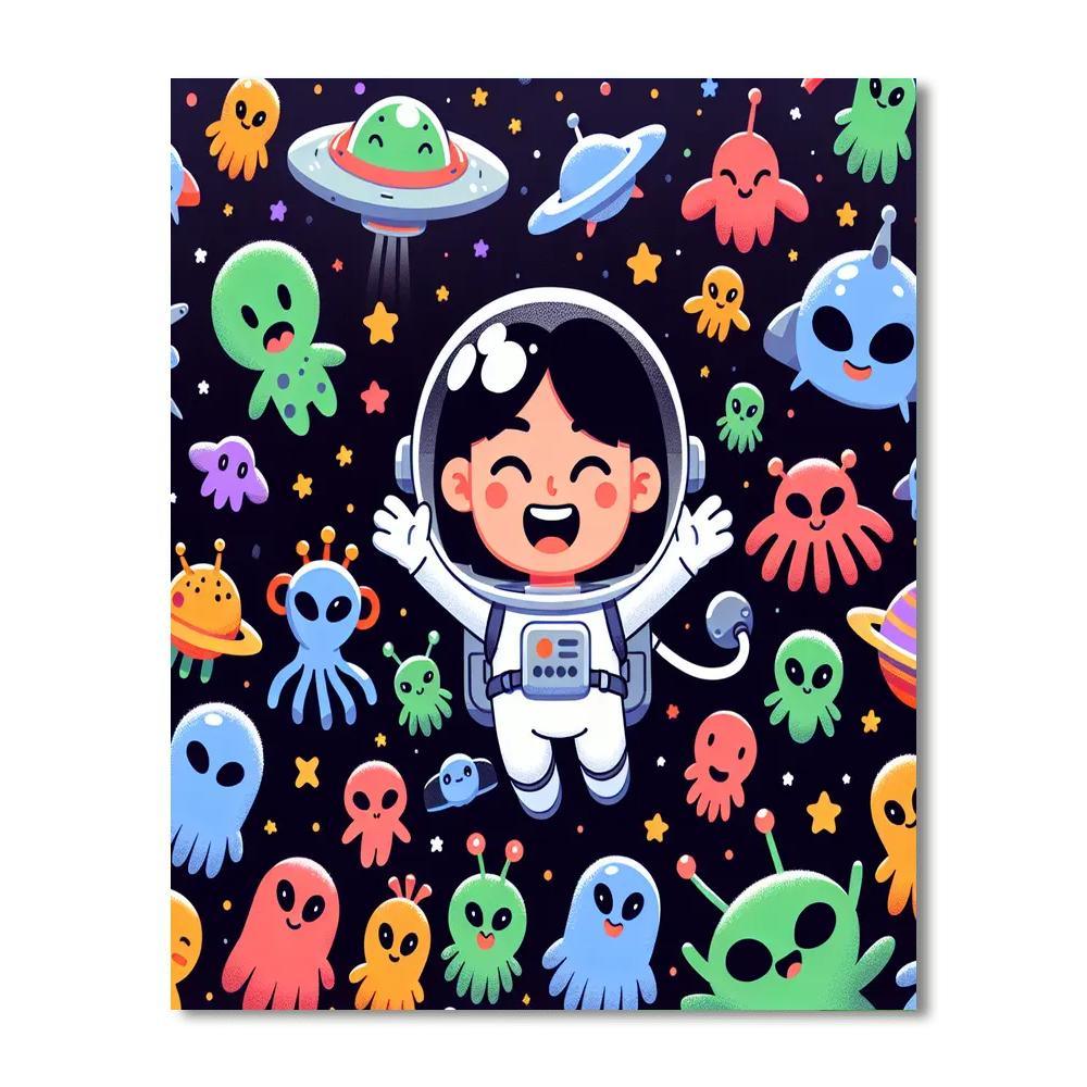 Wacky Space Adventures Painting By Numbers Kit