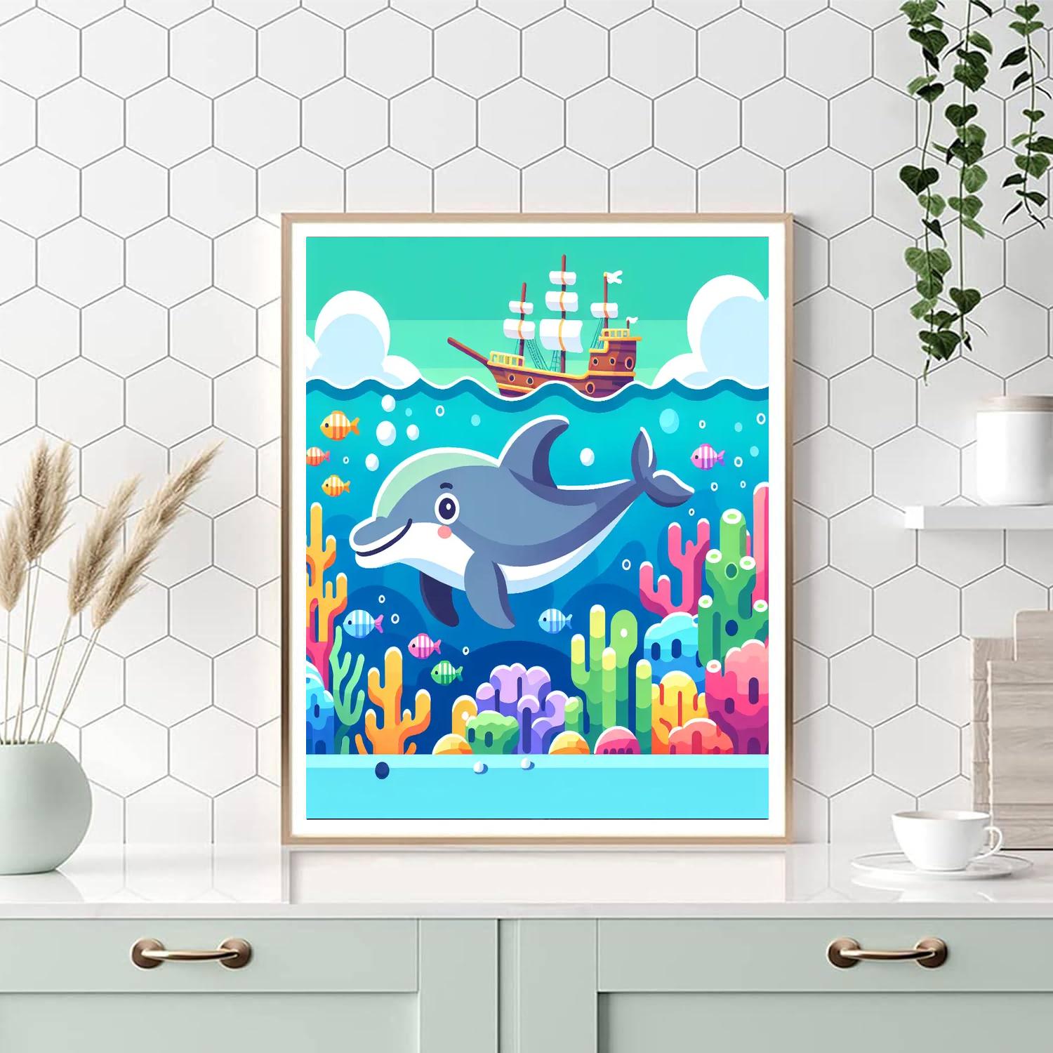 Curious Dolphin's Ocean Expedition Paint By Numbers Kits