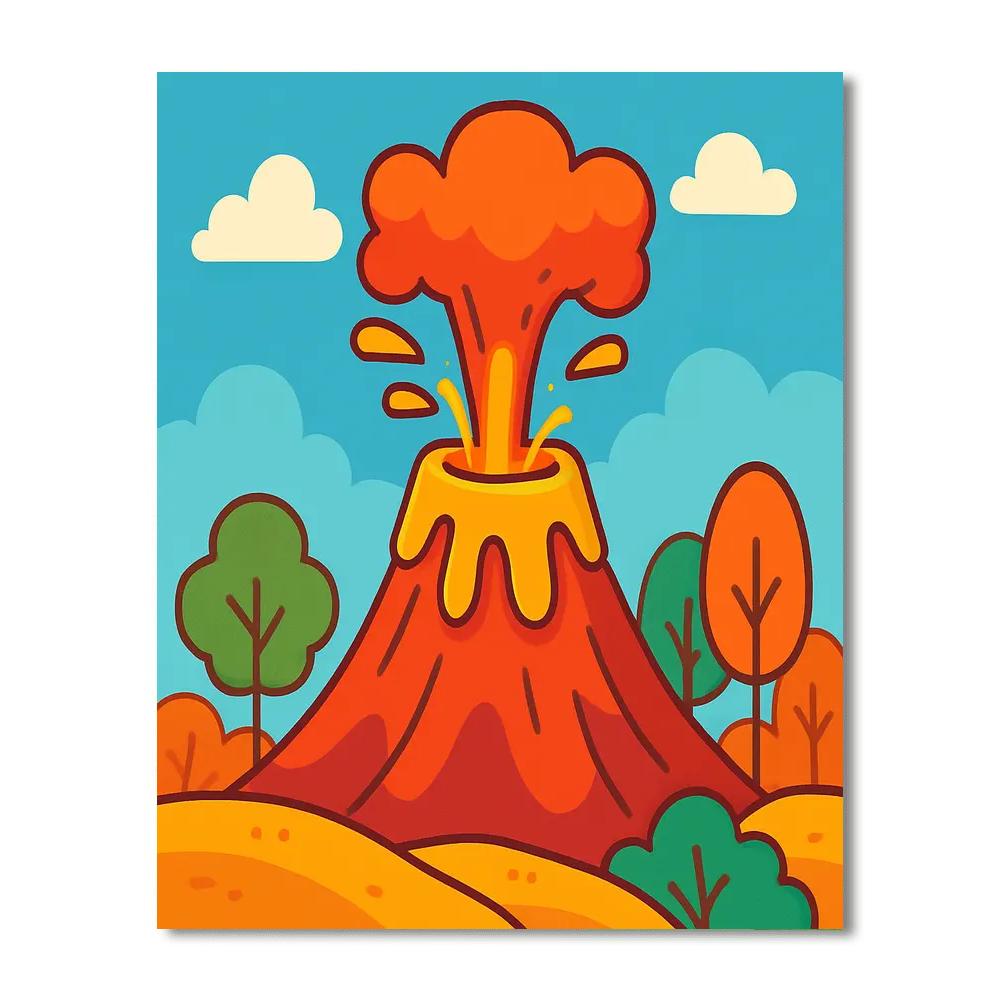 Incredible Volcano Adventure Numbered Painting Kits