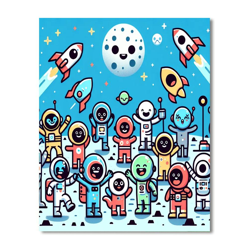 Lunar Landing Party Painting By Numbers Kit
