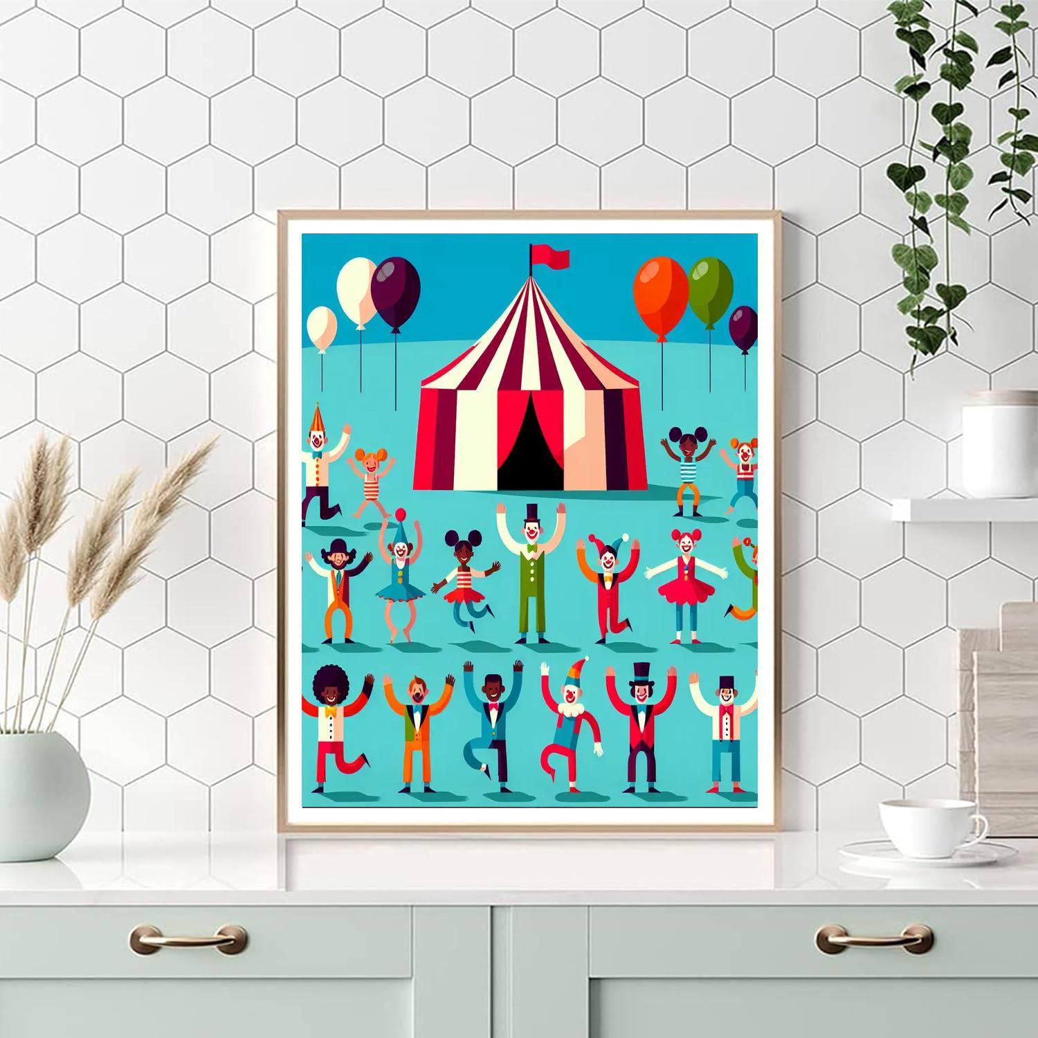 Joyous Circus Spectacle Numbered Painting Kits