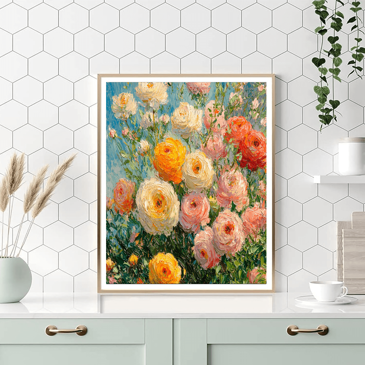 Claude Monet Inspired Blossoming Serenity  Numbered Painting Kits