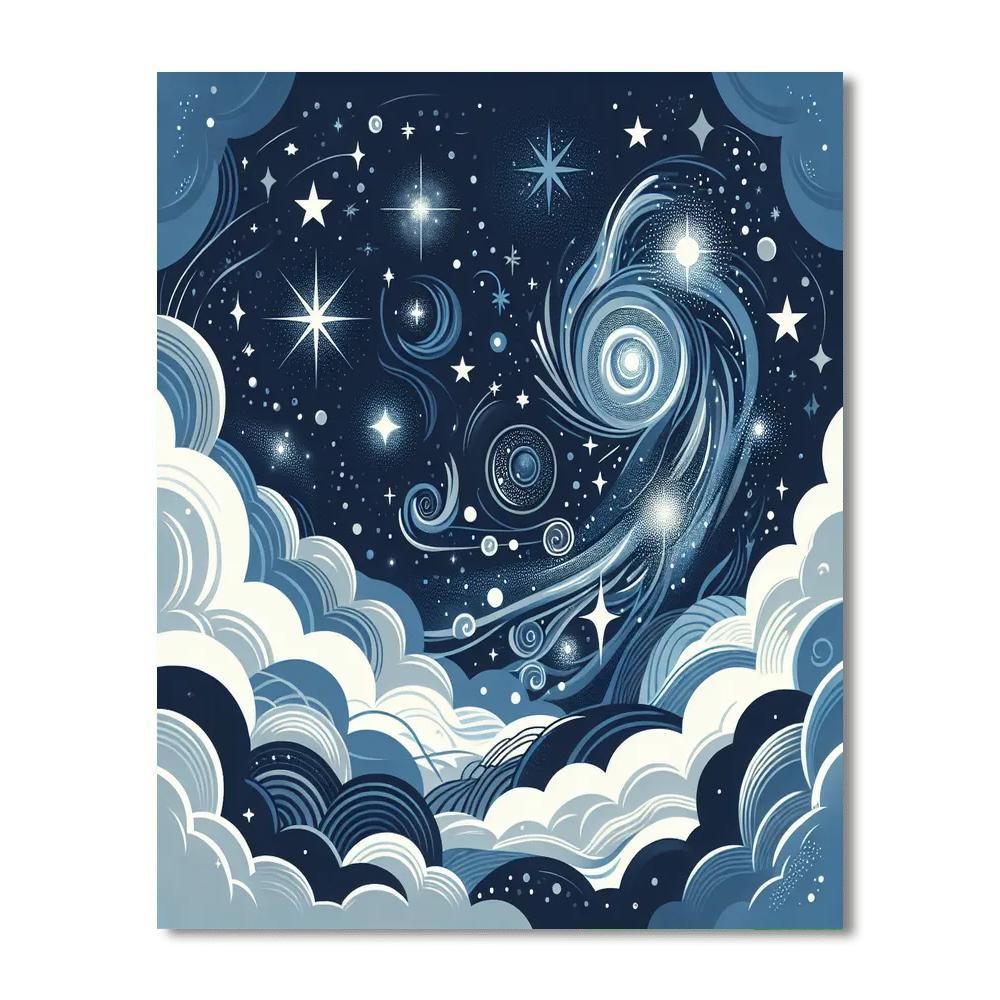 Dreamy Stardust Night Paint By Numbers Kits