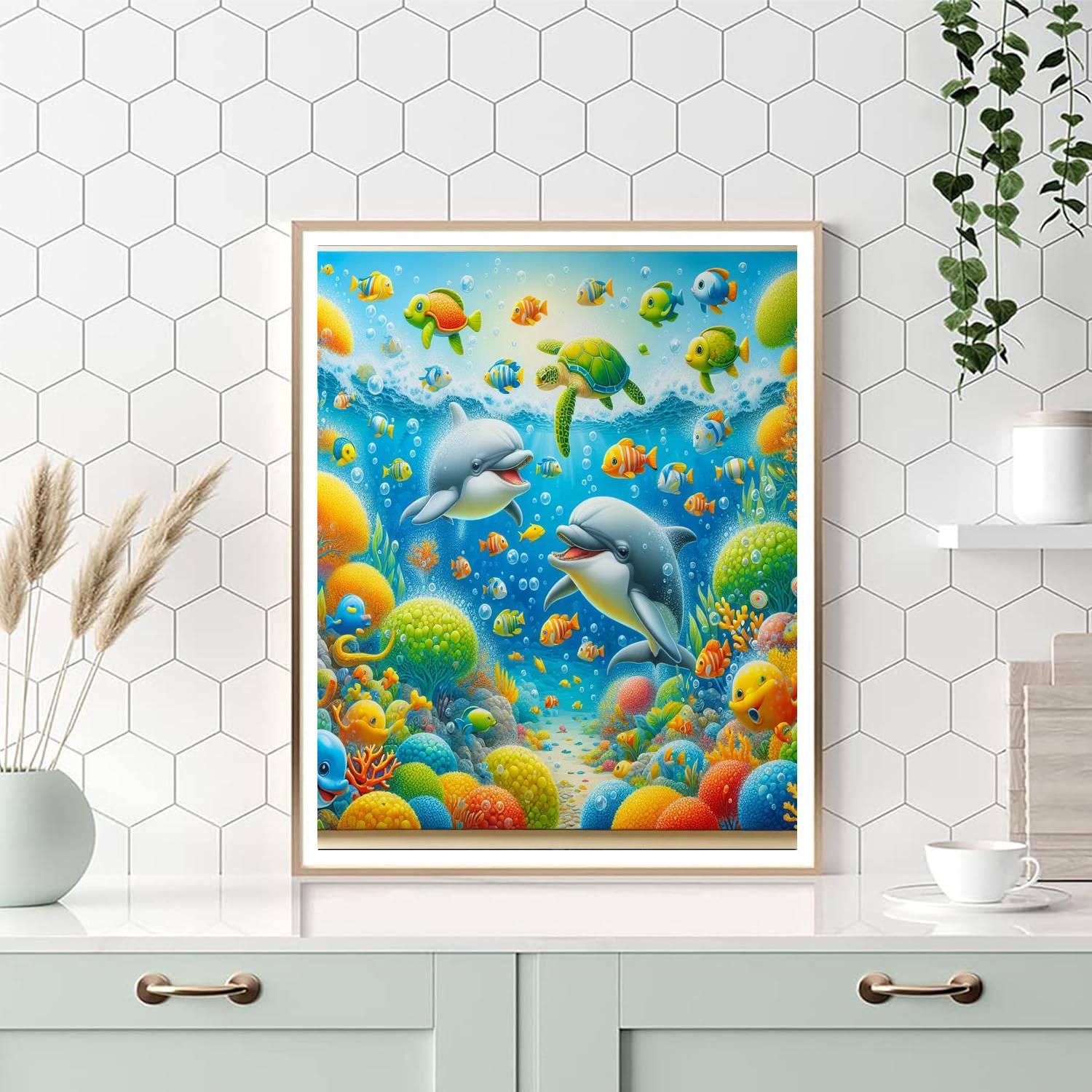Playful Sea Life Adventure DIY Paint By Numbers
