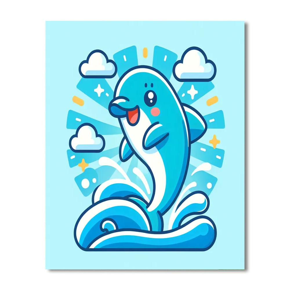 Sailing Dolphin Adventure Paint By Numbers Art