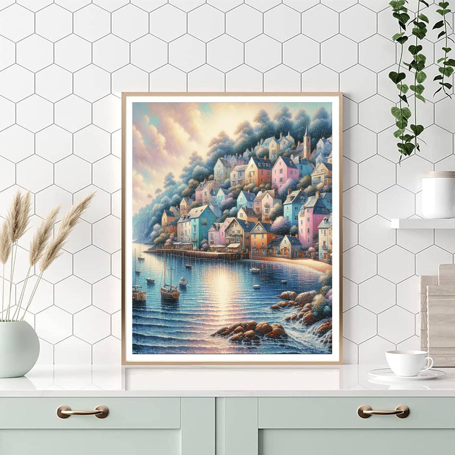 Coastal Village Retreat Number Painting