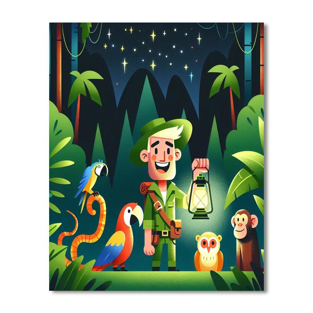 Moonlit Jungle Quest Paint By Numbers Kits