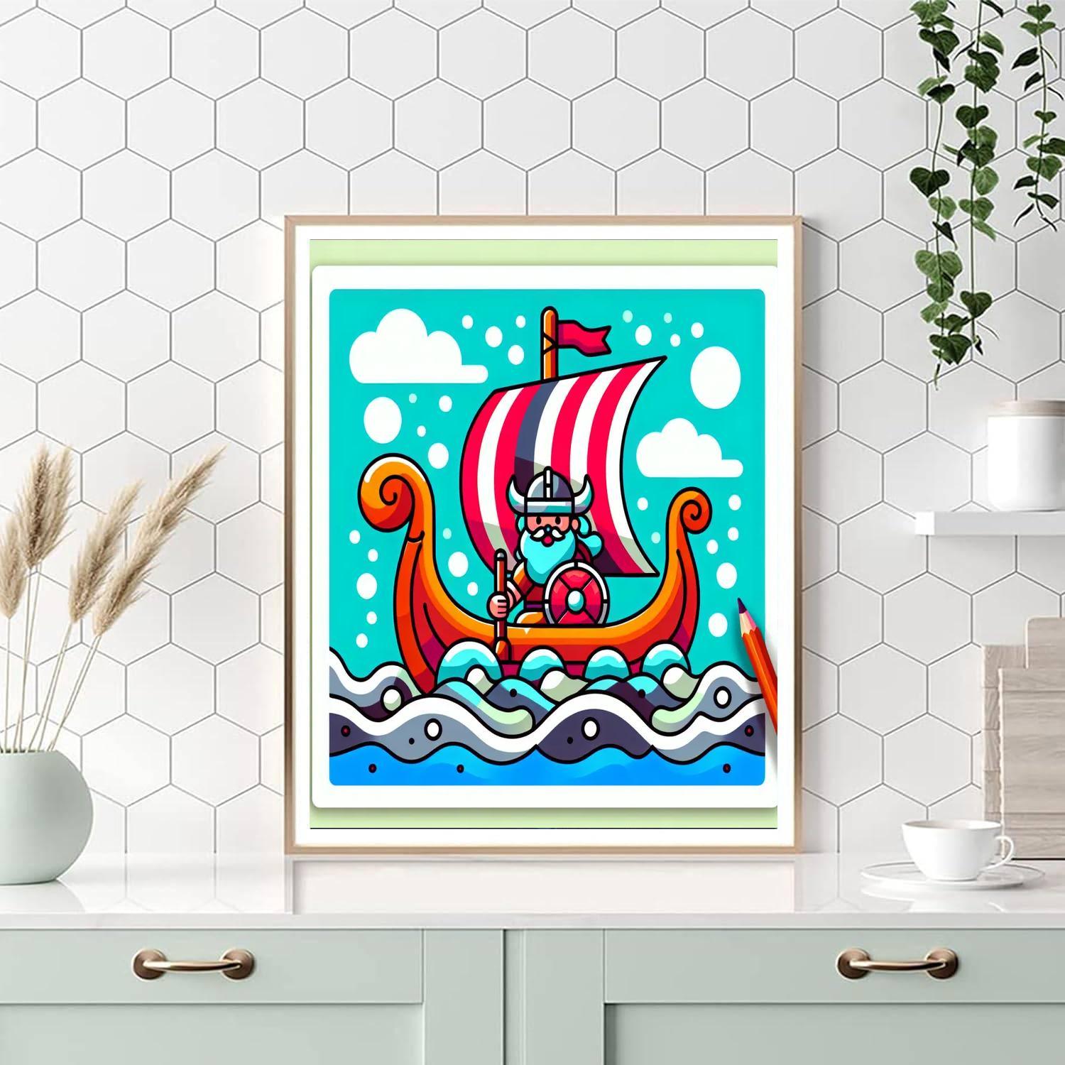Viking Adventures Paint By Numbers Art