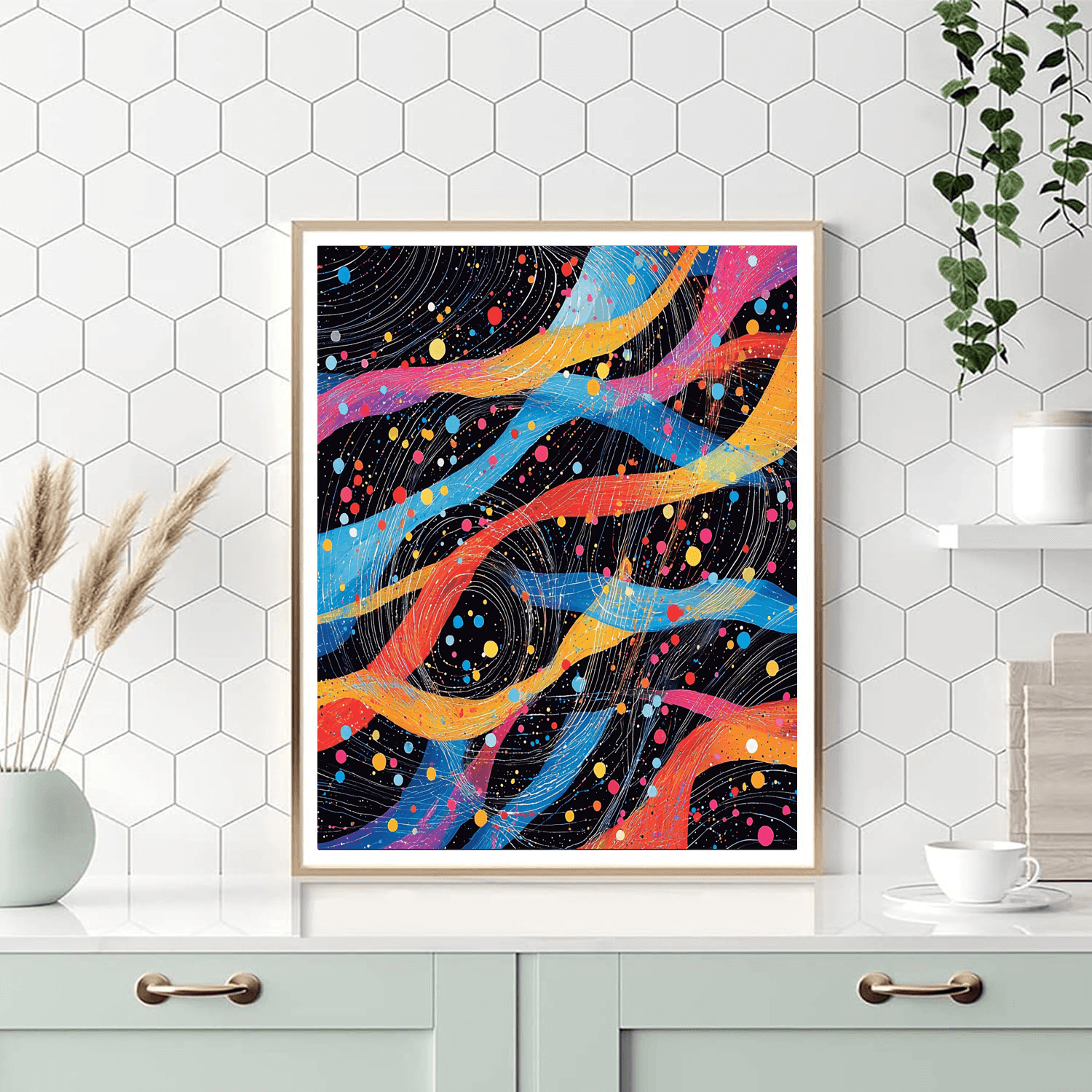 Jackson Pollock Inspired Pollock's Digital Harmony  Paint By Numbers Kits
