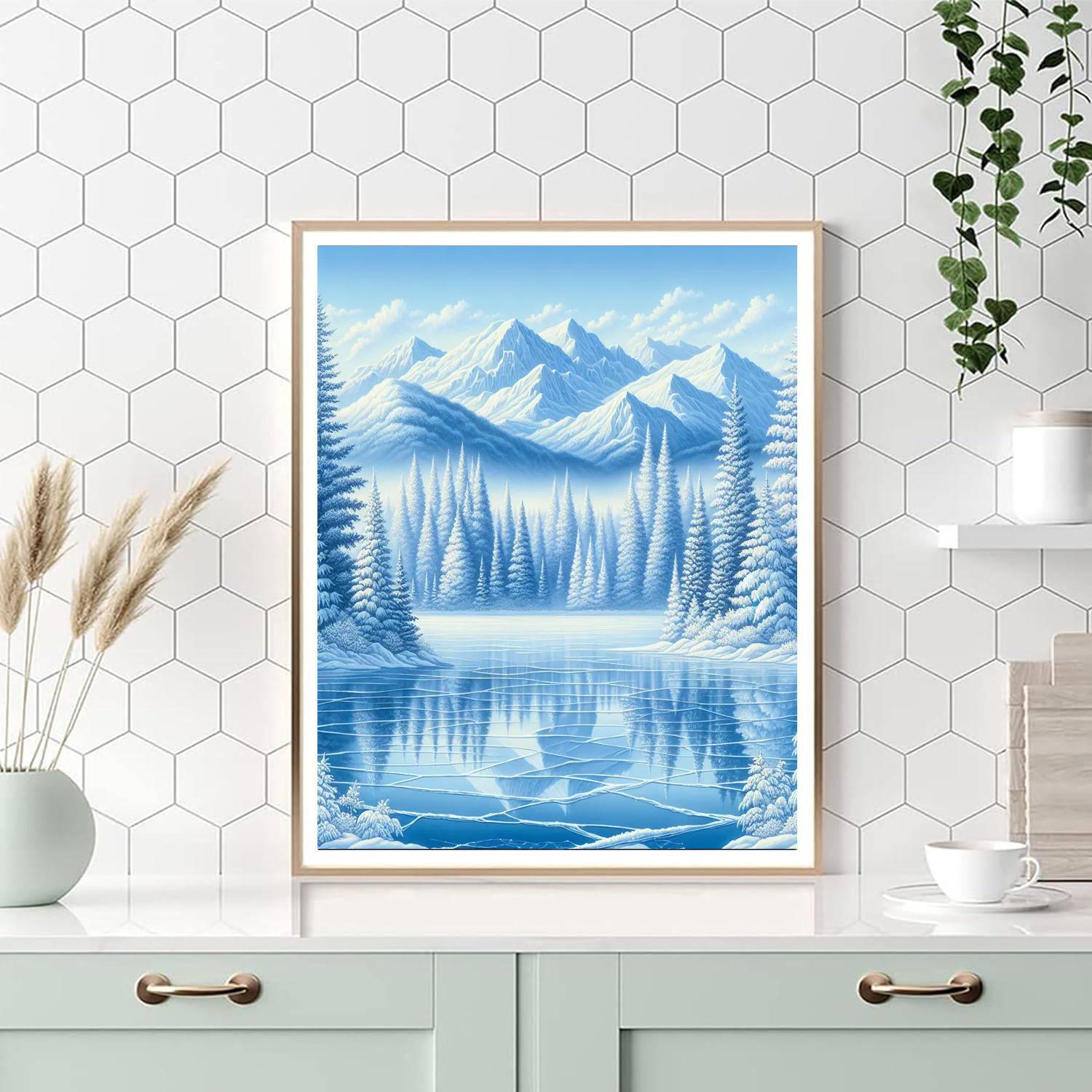 Serene Winter Evening Paint By Numbers Art