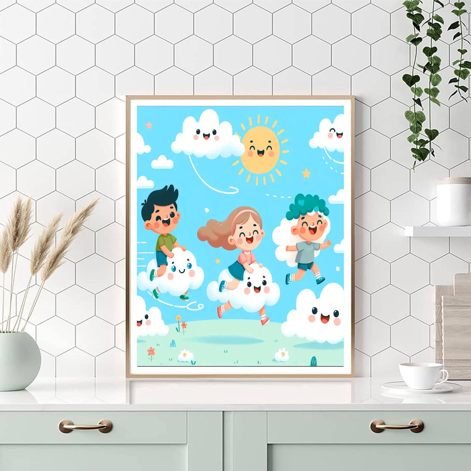 Dreamy Cloud Explorers Painting Number Kit