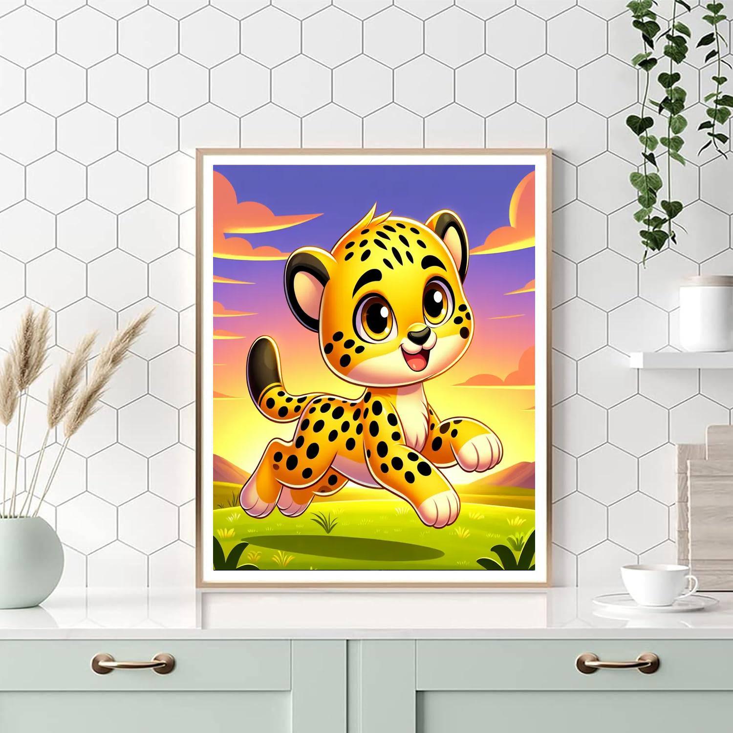 Cheery Cheetah Painting By Numbers Kit