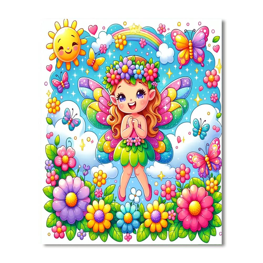 Charming Garden Fairy Numbered Painting Kits