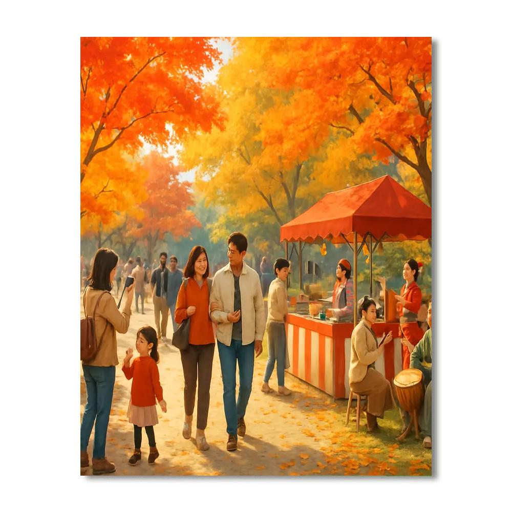 Falling Leaves Festival - South Korea Paint By Numbers Kits