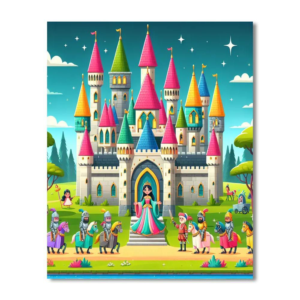 Charming Castle Kingdom Painting Number Kit