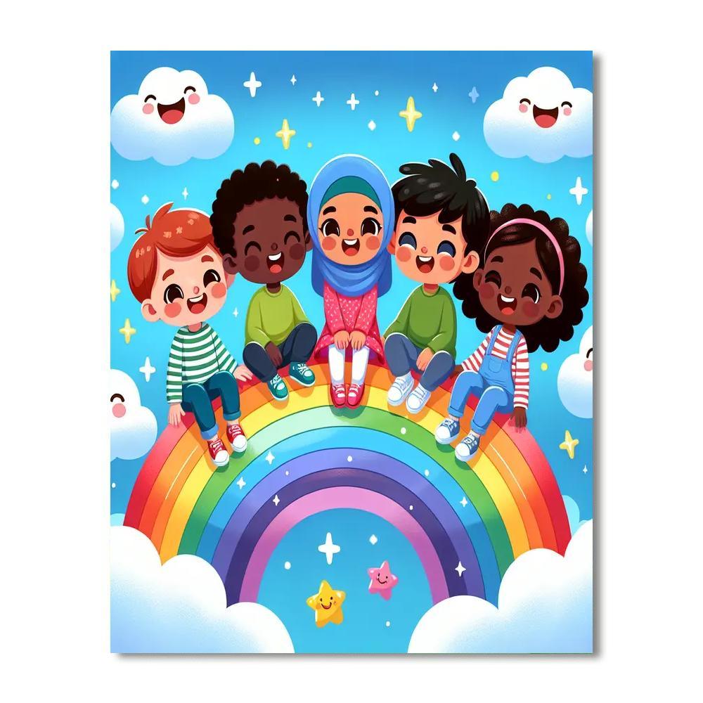 Rainbow Adventure In The Sky Paint By Number