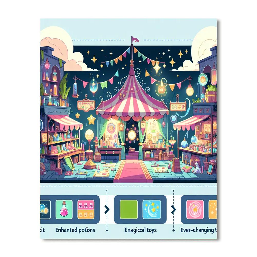 Magical Market Of Wonders DIY Paint By Numbers
