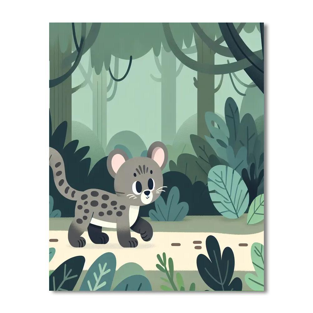 Jolly Jaguarundi Paint By Numbers Art