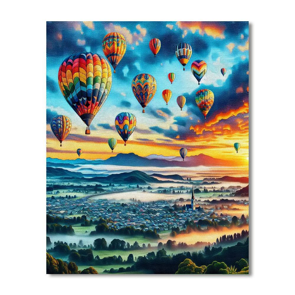 International Balloon Fiesta - New Zealand Paint By Numbers Kits