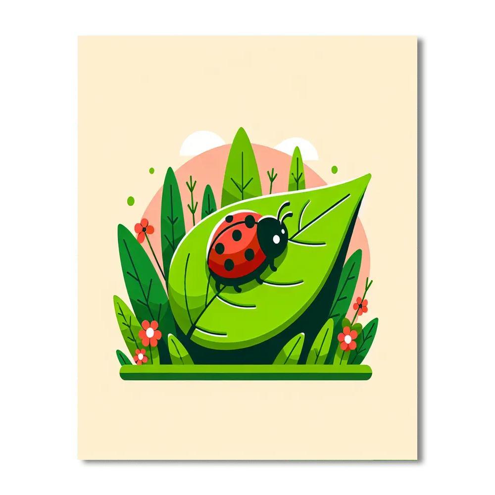 Cute Ladybug Paint By Numbers