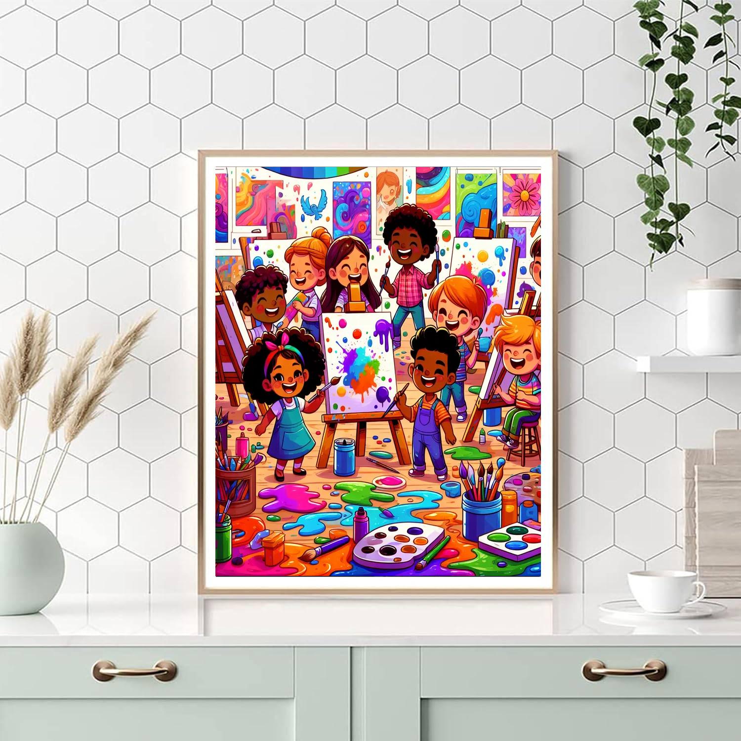 Little Artists Studio Number Painting