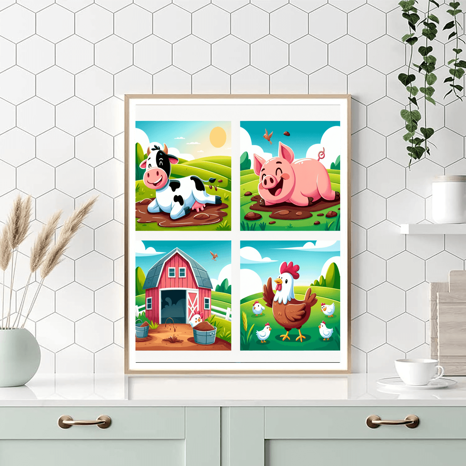 Charming Farmyard Fun Number Painting