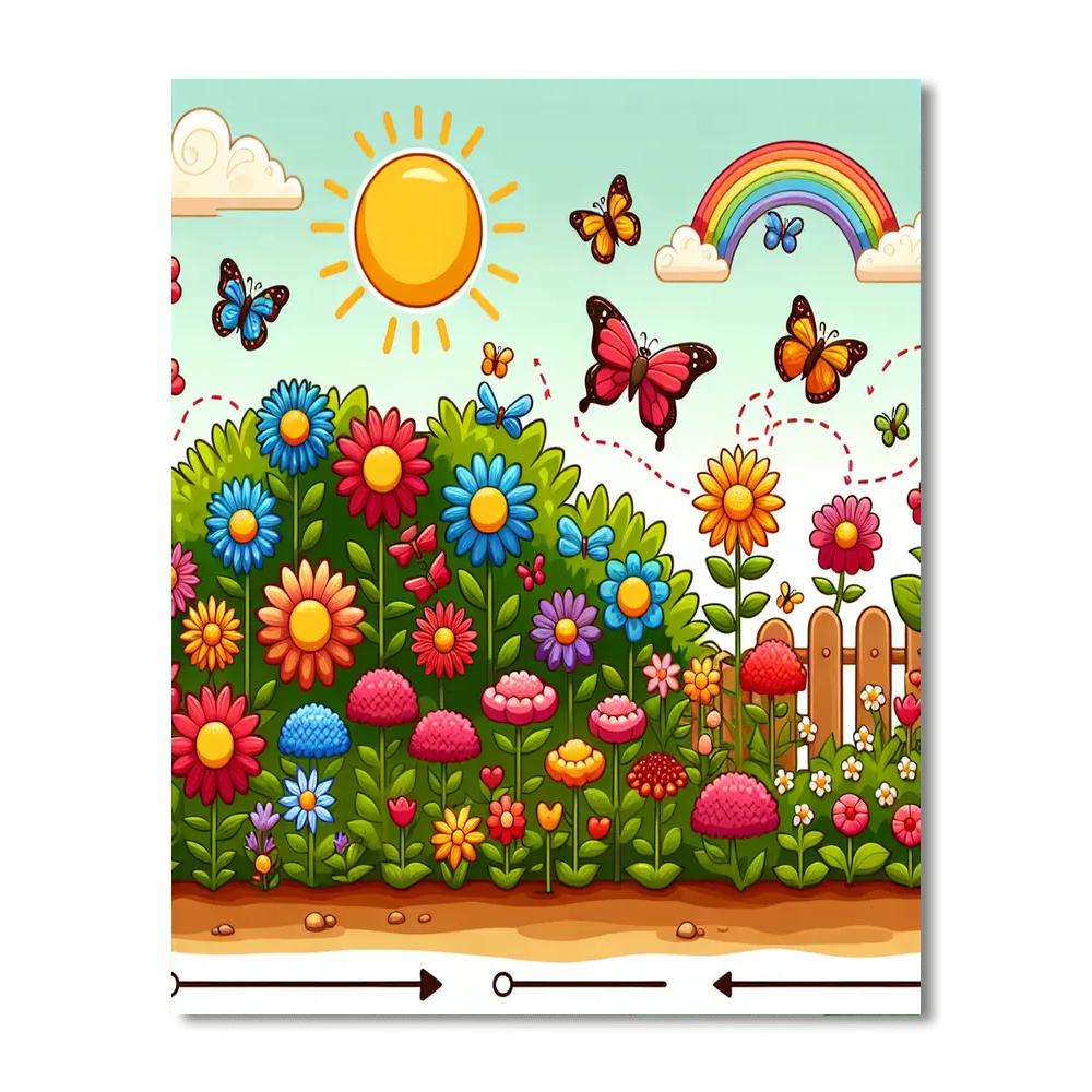Cheerful Seasons Garden Numbered Painting Kits