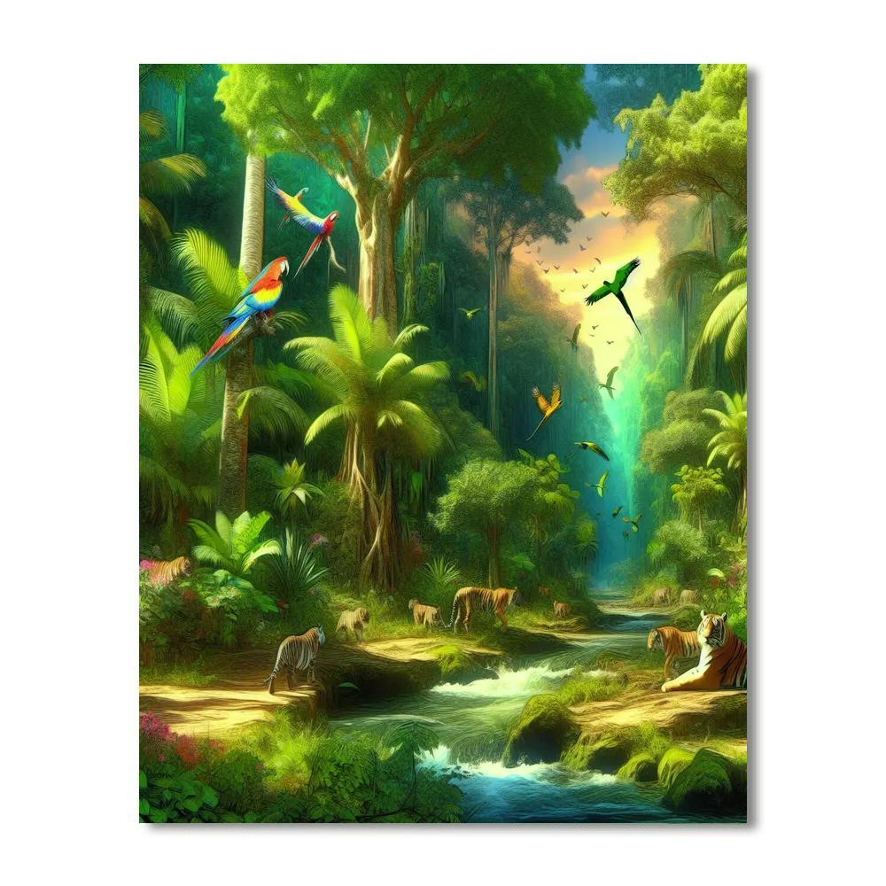 Exotic Jungle Parade Paint By Color