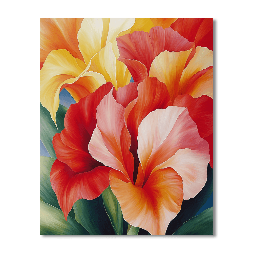 Georgia O'Keeffe Inspired Floral Explosion  Paint By Numbers Art