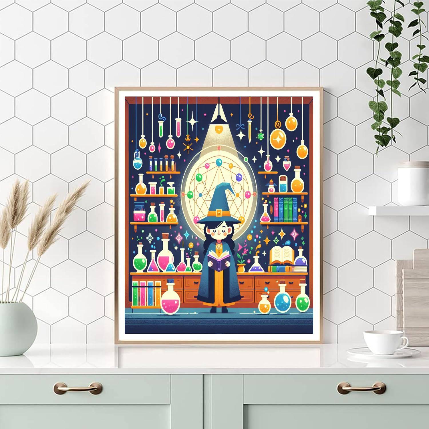 Magical Wizard's Lab Paint By Number
