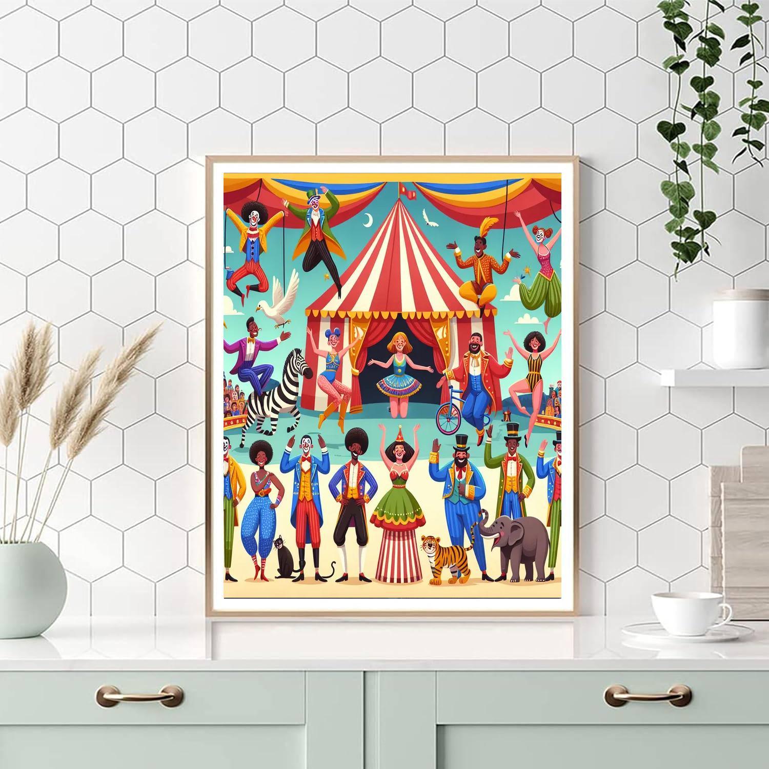 Cheerful Circus Crew Paint By Color