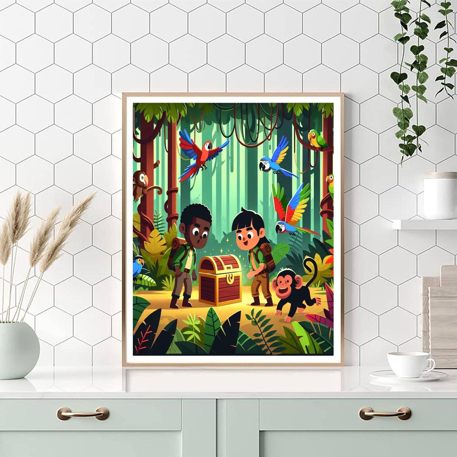 Jungle Treasure Expedition Painting By Numbers Kit