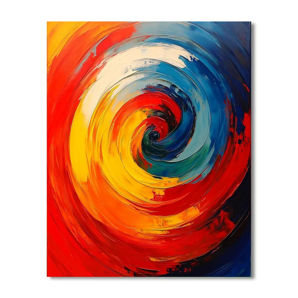 Pollock Inspired Whirlwind Emotions  Number Painting