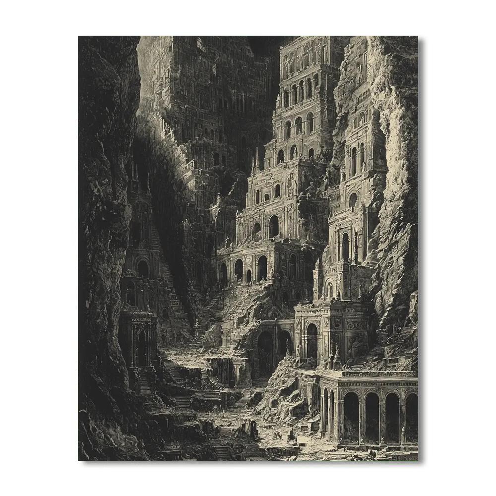 Giovanni Battista Piranesi Inspired Mystical Ruins  Paint By Color