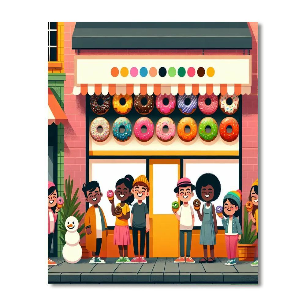 Delightful Doughnut Shop Paint By Color