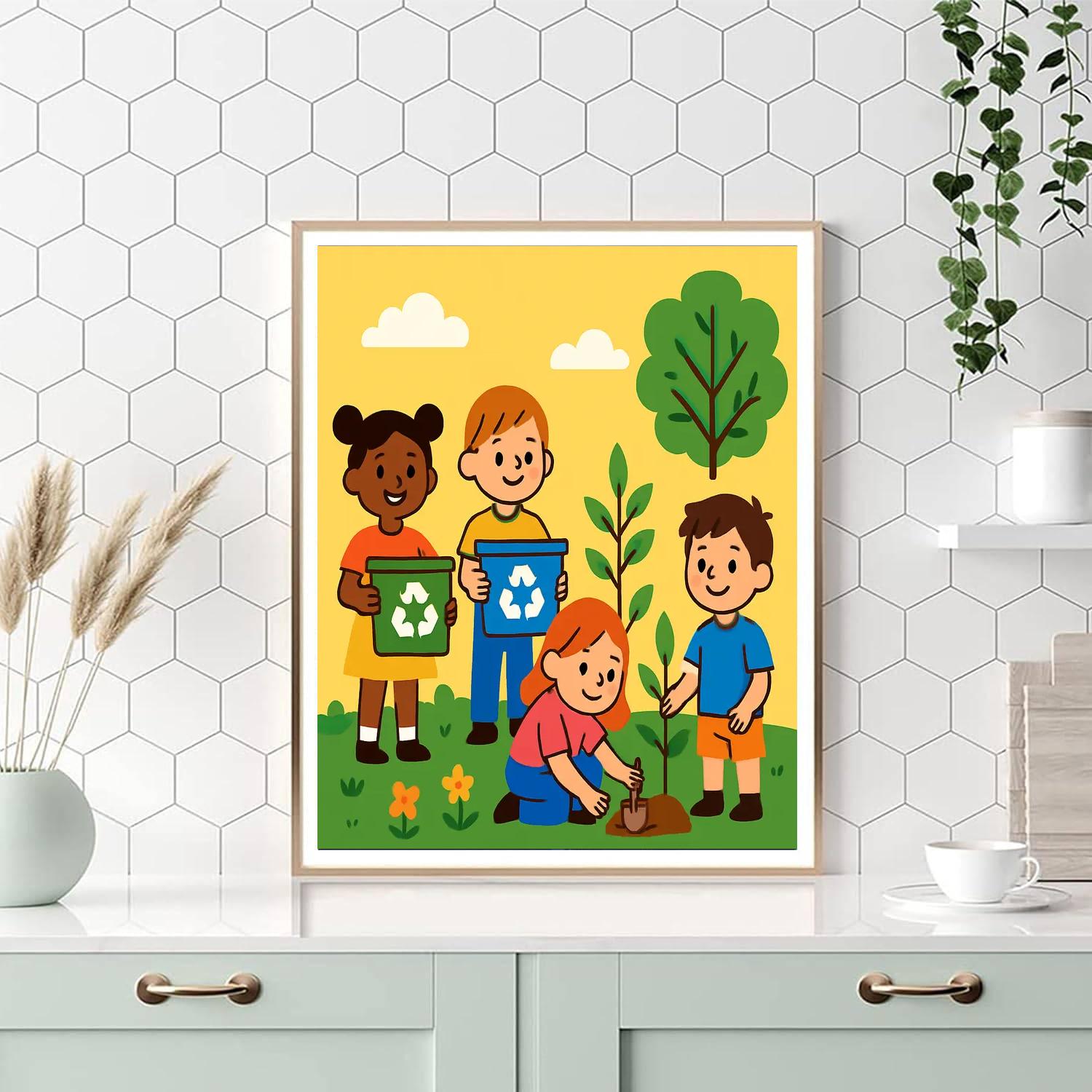 Eco Warriors Unite Numbered Painting Kits