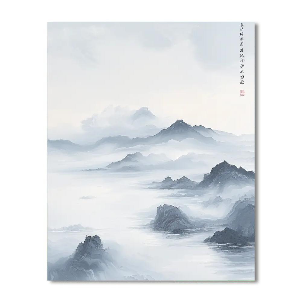Zhao Mengfu Inspired Dance Of The Clouds  Painting Number Kit